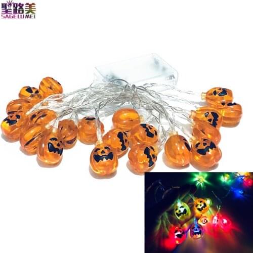1.5m/3m 10/20Leds Halloween Lights String Pumpkin Fancy Lighting for Festival Bar Home Party Decor Halloween Lights Decoration