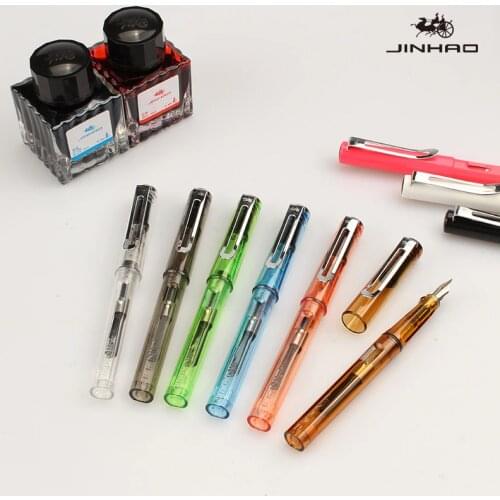 Jinhao 599a Fountain Pen Ink Pen Pluma Stylo Plume Vulpen Stilografica Student Stationery Gift Pens Optional Calligraphy Pen