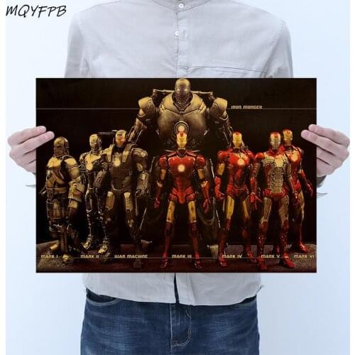 Classical Kraft Paper Movie Poster Wall Sticker Decorative Painting Household Products 50.5x3cm