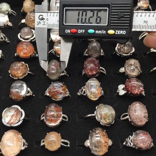 Really pure natural natural ghost scenery super beautiful inlaid ring live mouth design fashionable wild simple women