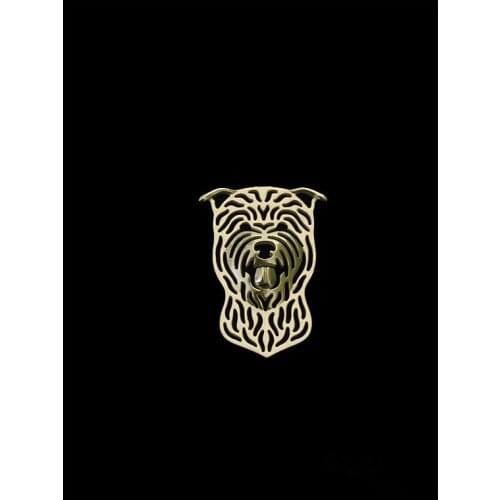 Trendy personalized Glen of Imaal Terrier animal brooches plated silver plated men brooches fashion jewelry