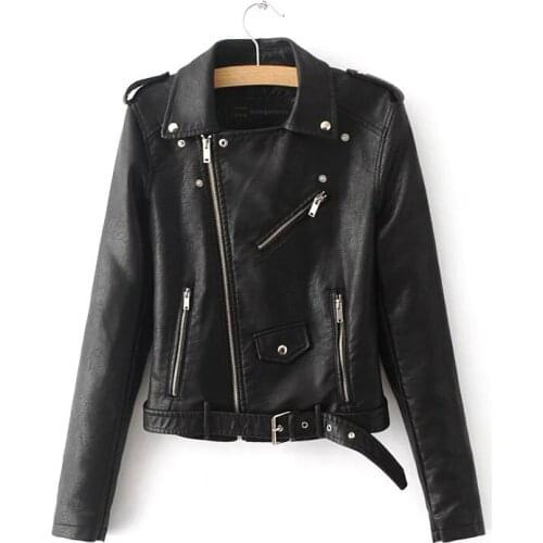 Okkdey Womens Winter Leather Jackets