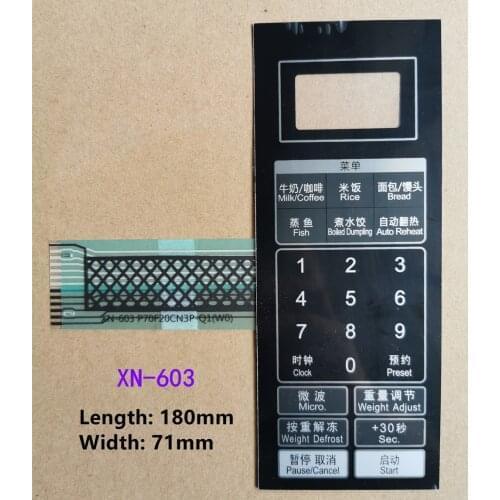 Microwave oven panel for Galanz P70F20CN3P-Q1(W0) membrane switch touch control button replacement parts