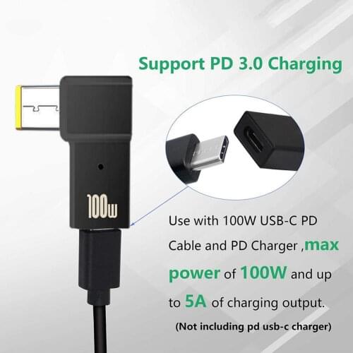 PD Fast Charging Power Adapter Connector Type C Female to Male Converter PD 100W Charging Adapter for Lenovo