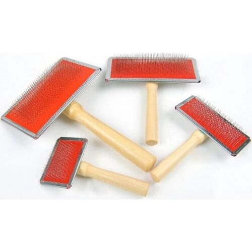 Dog Pet Wooden Handle Glove Gentle Efficient Pet Grooming Glove Dog Bath Cat cleaning Supplies Pet Glove Dogs combs