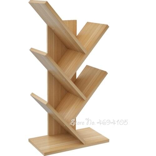 Simple modern space space bookshelf simple table student bookcase floor multi layer creative rack tree