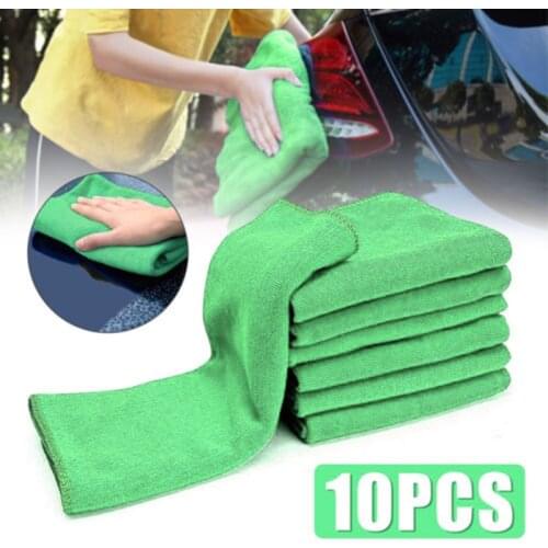 10 PCS Microfiber Car Cleaning Towel Car Care Washing Cleaning Drying Cloth Towels Household Cleaning Microfiber Towel