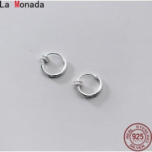 La Monada Hoop Earrings For Women Silver 925 Fine Women Earrings Jewelry Silver Round Beautiful Hoop Earrings 925 Silver Women