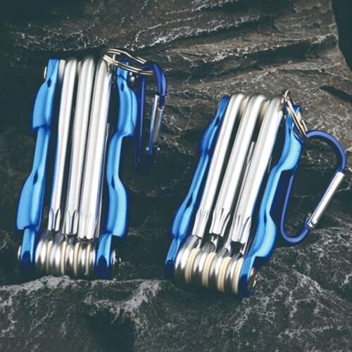 M89B Blue Folding Design Hex Wrenches Screwdriver High Hardness Sturdiness and Durability Good Willfulness Tool Kit