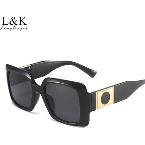 Square Oversize Sunglasses Women Vintage Big Frame Men Retro Black Sun Glasses UV Protection Fishing Eyewear Oculos De Sol