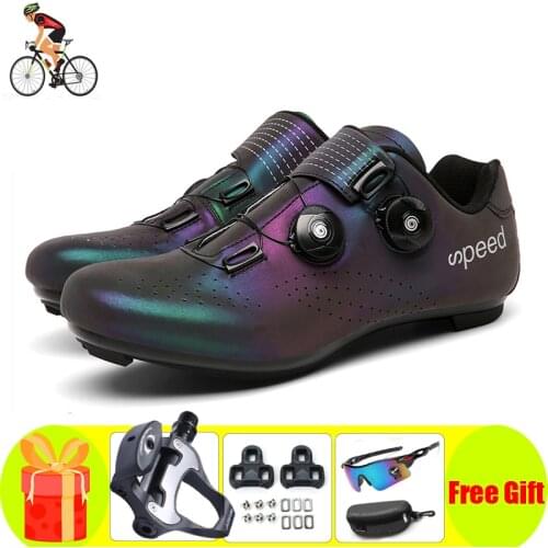 Sapatilha Ciclismo Road Cycling Shoes Pedals Glassess Bike Ultralight Self-locking Bicycle Sneakers Men Women Racing Shoes
