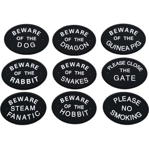 Weatherproof House Door Plaque Wall Sign Oval Statement Plaque with Screws