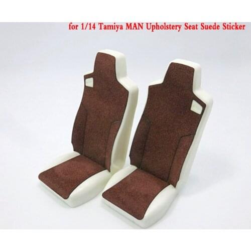 Upholstery Seat Suede Stickers for 1/14 Tamiya RC Truck Trailer tipper MAN TGX TGS Car Diy Parts