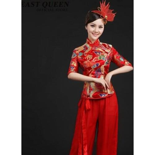 Traditional Chinese folk dance costumes Women oriental dance costumes Show Dress Yangko Dance Costumes KK781 S A