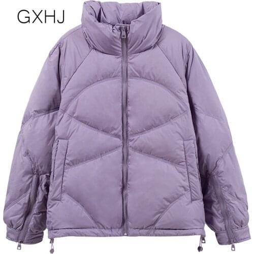 Women winter down coat White duck down purple autumn and winter new style thickened short down jacket female tide LHJ343