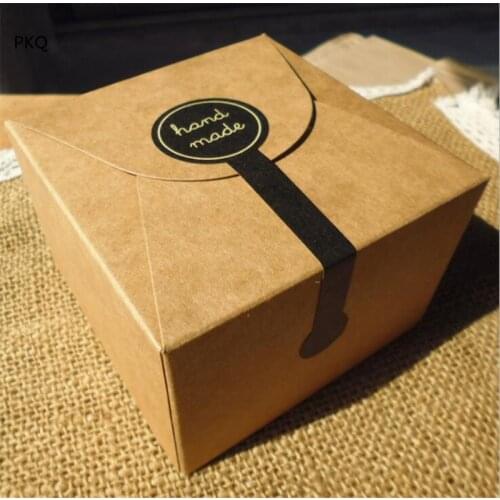 100pcs Long Style "Handmade" Sticker Vintage Stickers Kraft Label Sticker DIY Hand Made For Gift Cake Baking Sealing Sticker