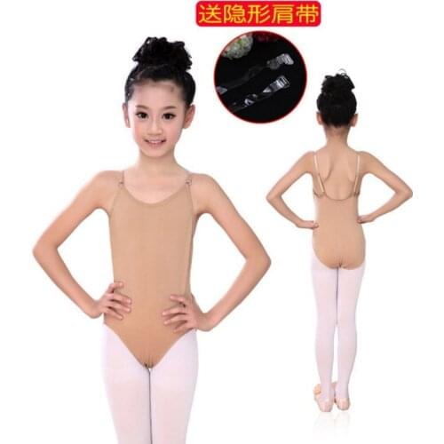 2019 Children Adult Sexy Seamless Camisole Skin Gymnastics Leotard Girls Kids Dance Ballet Underwear Nude Leotard Body Suit