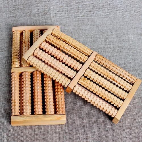 5 Raw Wooden Roller Foot Massager Health Therapy Stress Relief Relax Massage New U2JD