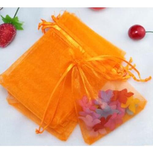 50pcs Organza Sheer Gauze Element Jewelry Bags Packing Drawable Organza Bags Wedding Gift Bags Sachet Organza Christmas Gift Bag