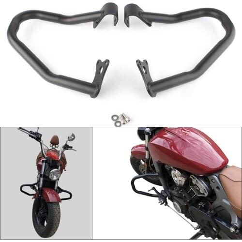 Black Steel Motorcycle Highway Crash Bar Kit Front Engine Guard Protector For Indian Scout Sixty 2014 2015 2016 2017 2018
