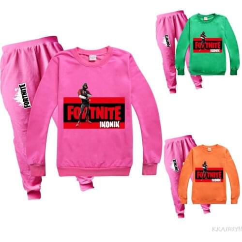 Fortnite Kids Clothing Sets Cartoon Children Boys Girls Clothes Kids Sweatshirt Pants 2 Pcs Suits