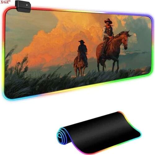 Xgz Horse Riding A Game Mouse Pad Computer Mouse Pad RGB Big Mouse Pad Game Player Mouse Carpet Big Mauser Pad PC Table Game Pad