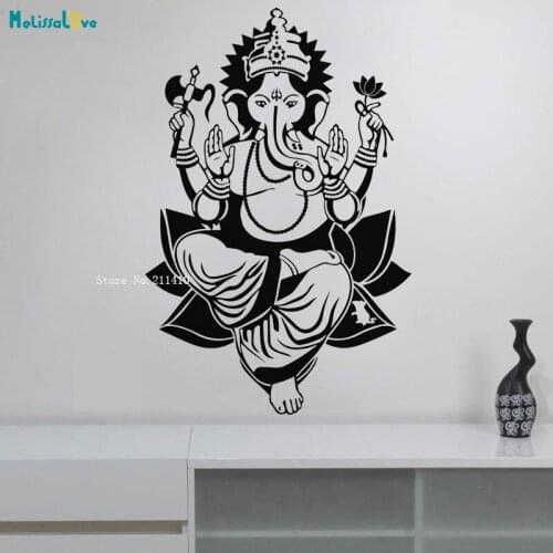 Indian Elephant Wall Sticker Home Decoration New Design Living Room Bedroom for Believer Removable Art Murals Vinyl YT1569
