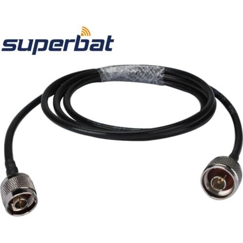 Superbat N-Type Plug to N Male Pigtail RF Coaxial Cable KSR195 100cm for Wifi Antenna