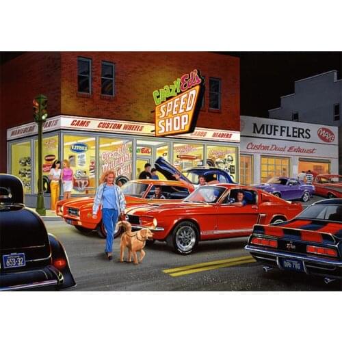 LI LOYE City night scene DIY Diamond Painting Cross Stitch Full Rhinestones Mosaic 5D Diamond Embroidery Dog Decor Painting F684