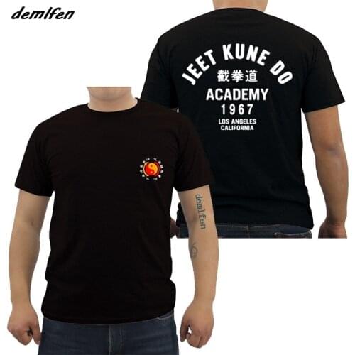 Hot Sale Jeet Kune Do Academy T-shirt Mens Short Sleeve O-neck T Shirt Hip Hop Tees Tops Harajuku Streetwear Plus Size