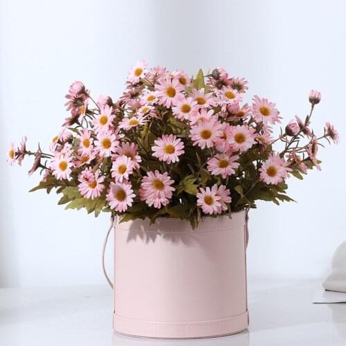 Daisy Artificial Flowers Bouquet for Home Garden Wedding Decoration DIY Bridal Silk Fake Flower Accessories