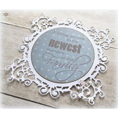 Mmao Crafts Metal Steel Cutting Dies New 4Pcs Flower lace frame Stencil For DIY Scrapbooking Paper/photo Cards Embossing Dies