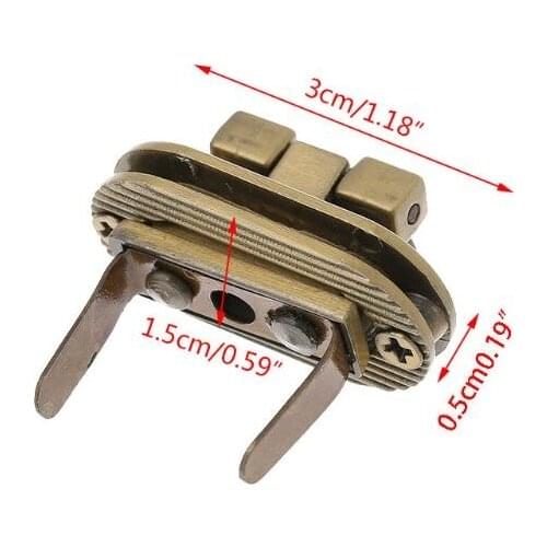 New Metal Clasp Turn Lock Twist Lock for DIY Handbag Craft Bag Purse Hardware M2EA