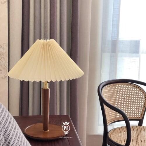 Original design Nordic retro desk lamp solid wood folding bed head lamp free shipping