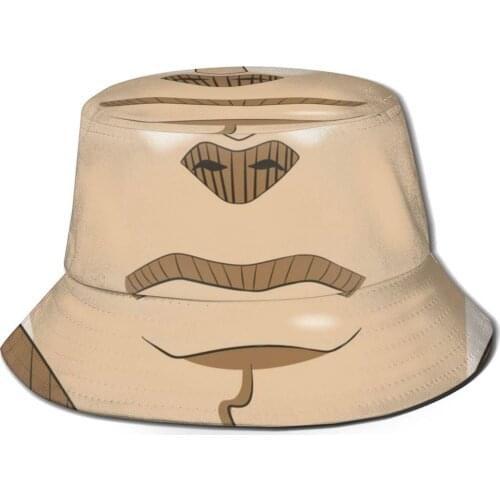 Smile - Jotaro Kujo Pattern Design Printed Travel Bucket Hats Jotaro Anime Smile Jjba Bizzarre Adventure Davidproduction