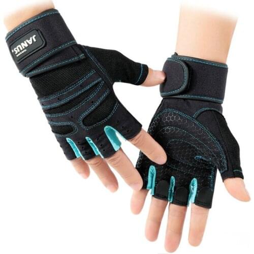 JANUS Tactical Sports Fitness Weight Lifting Gym Gloves Training Fitness bodybuilding Workout Wrist Wrap Exercise Glove Men Lady