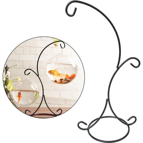 37CM Hanging Design Double hook Metal Iron Candlestick Candle Holder Plant Glass Bottle Stand Wedding Office Home Decoration