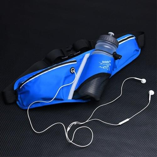 Men Women Running Waist Bag Gym Fitness Belt Pack Outdoor Sports Jogging Running Cycling Belt Bags with Water Bottles Holder