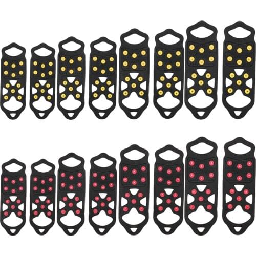 1 Pair 11 Teeth Ice Gripper Anti-Slip Shoes Spike Grips Cleats Winter Outdoor Climbing Snow Over Shoes Covers Crampons