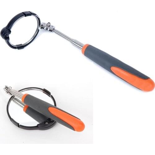 1pcs 760mm Adjustable Repair Vehicle Chassis Telescopic Inspection Mirror with LED Light 82mm