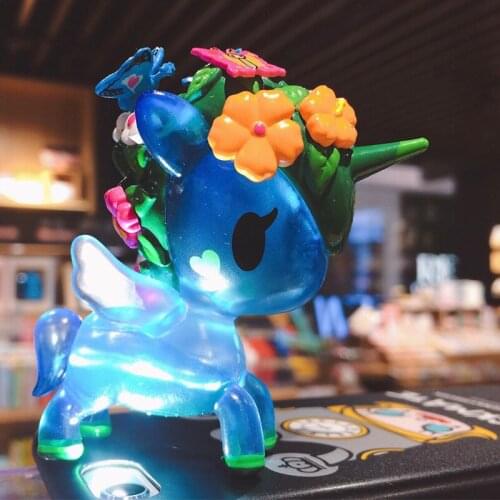 Mystery Box Tokidoki Unicorn 6 Generation Gaia Cherry Blossom Plane Moon Phoenix Rabbit God of Love Decorations for Home Gift