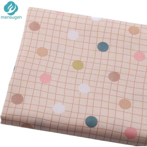 Fabric Meters Plaid And Colored Dots Printed Cotton Fabrics for Sewing Clothes Baby Nest Blankets Bed Sheet DIY Sewing Cloth