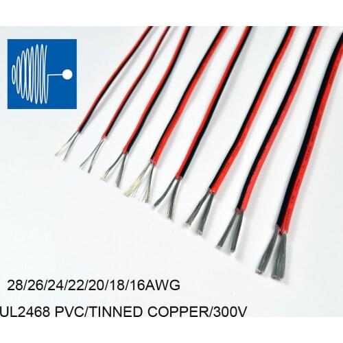 Triumph cable UL 2468 LED Driver Lamp Light Battery Holder 5/10/20/30/100m Cable Electrical Wires 2 Pin Wire LED Strip Cable 22A