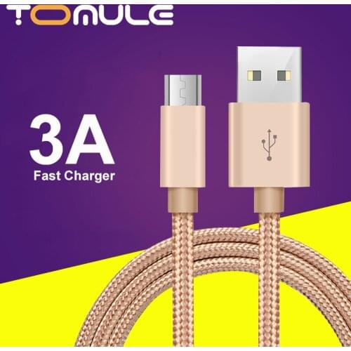 Tomule USB Cable Fast Charging Type C Cable USB Micro Type-C Charger Data Cable for Huawei Xiaomi Redmi Note 10 Mobile Phone Cab