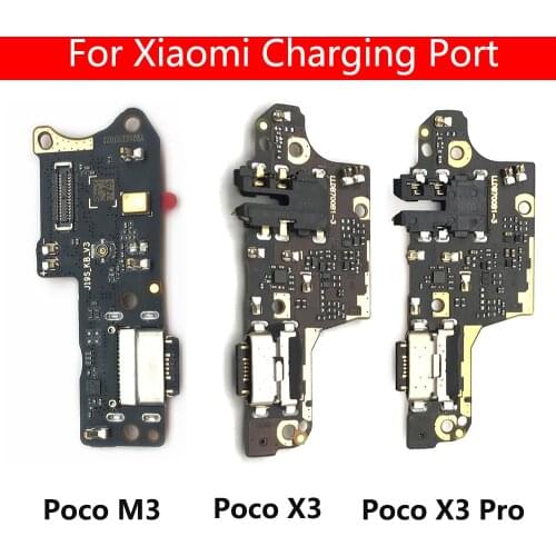 For Xiaomi POCO X3 NFC Global Version USB Micro Charger Charging Port Dock Connector Microphone Board Flex Cable Repair Parts