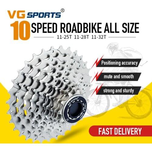 VG Sports Road Bike 10 Speed Cassette Freewheel Sprocket 25T 28T 32T 10S Ultralight Bicycle FlyWheel Velocidade Cdg Bike Part