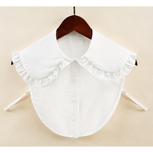 Vintage Lapel Fake Collar for Women Shirt White False Collars Woman Removable Detachable Collar Faux Col Lady Dress Decor