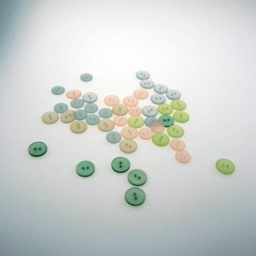 18mm 100pcs Transparent colors 2-Holes Plastic Buttons Apparel Supplies Sewing Accessories Wholesale