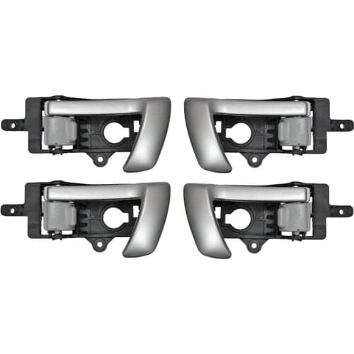 4Pcs (Four Door)Interior Inner Door Handle for 2007-2012 Hyundai Santa Fe with Gray Knob 82610-2B010 82620-2B010