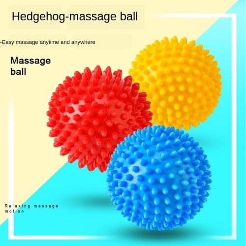 7.5cm Fitness PVC Hand Foot Massage Ball PVC Sole Hedgehog Sensory Training Grip the Ball Portable Physiotherapy Ball Plantar